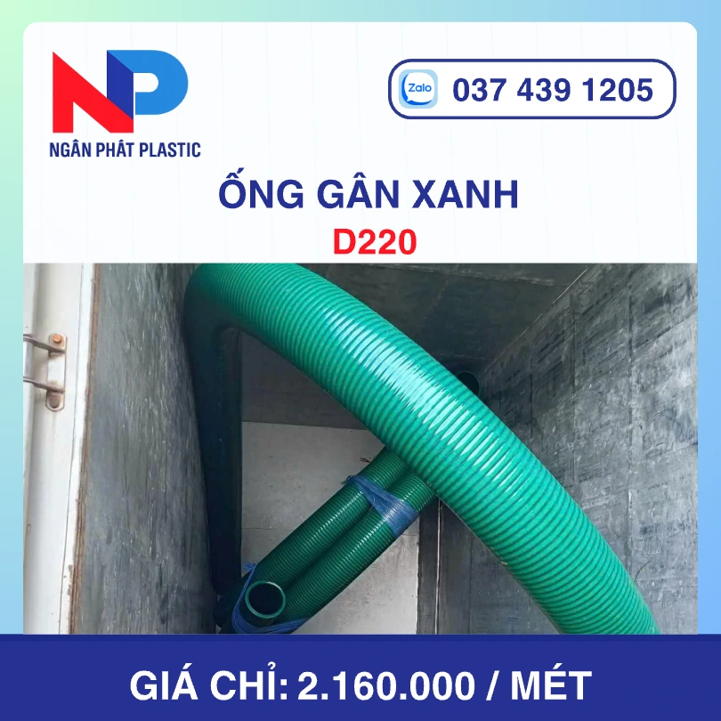 Ống Gân Xanh D220